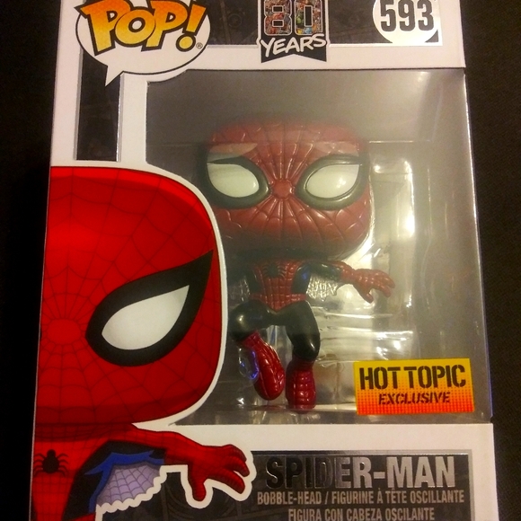 funko pop spiderman metallic